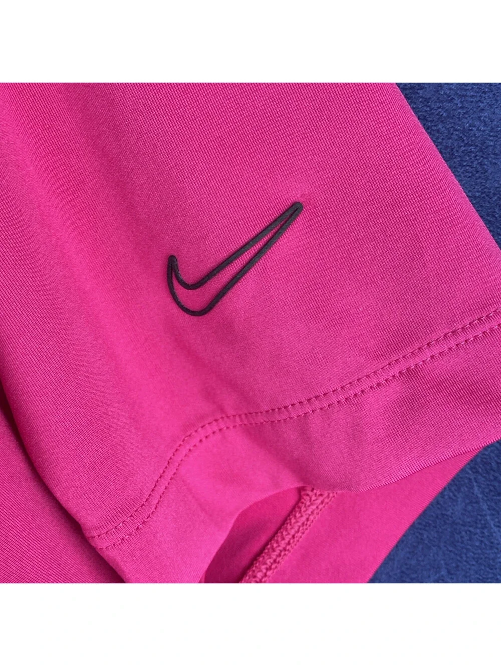 Nike Golf Dri-fit Polo Men’s Large Magenta Pink Black Stripe